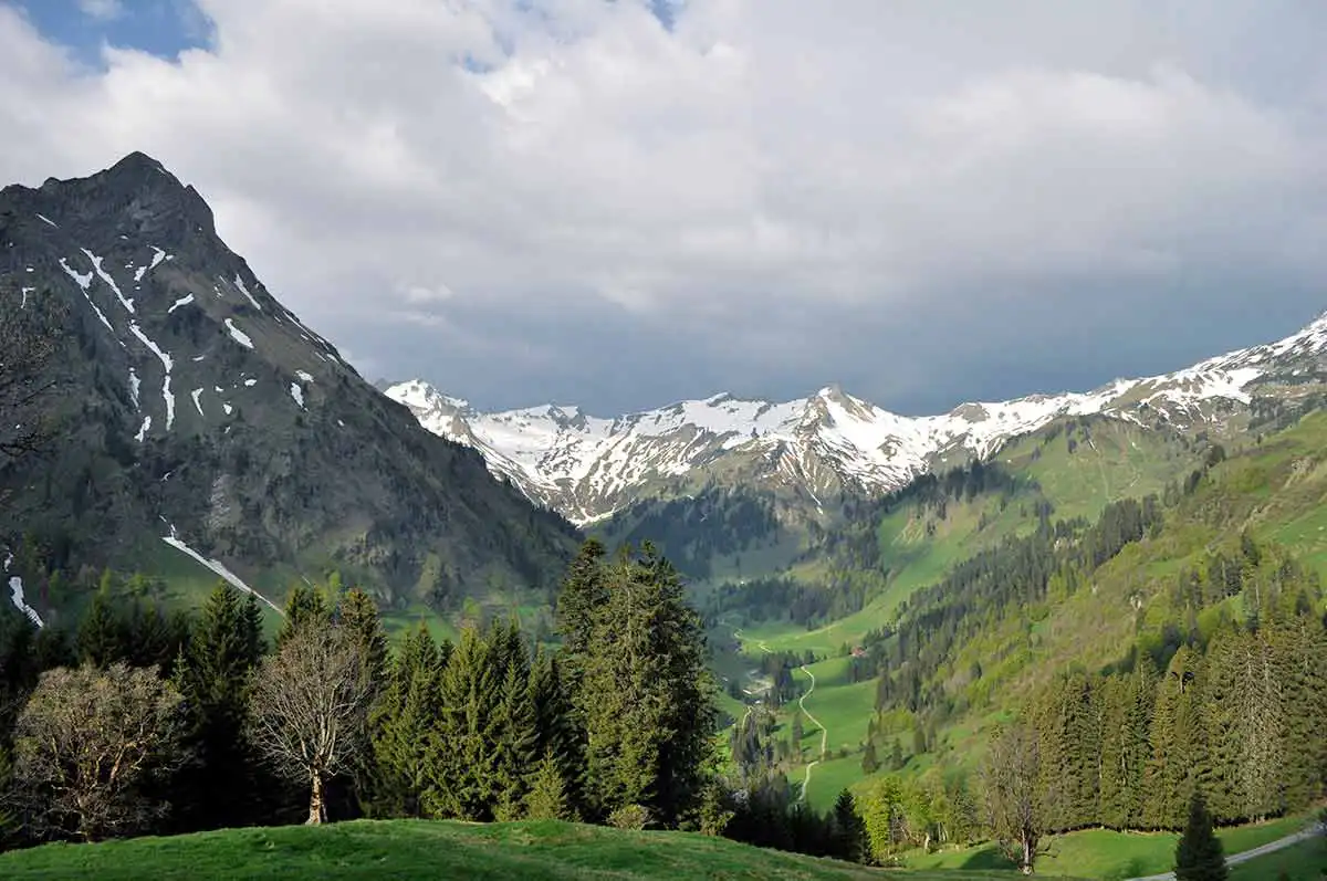Panoramic scenery in southern Germany